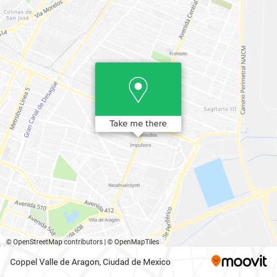Coppel Valle de Aragon map