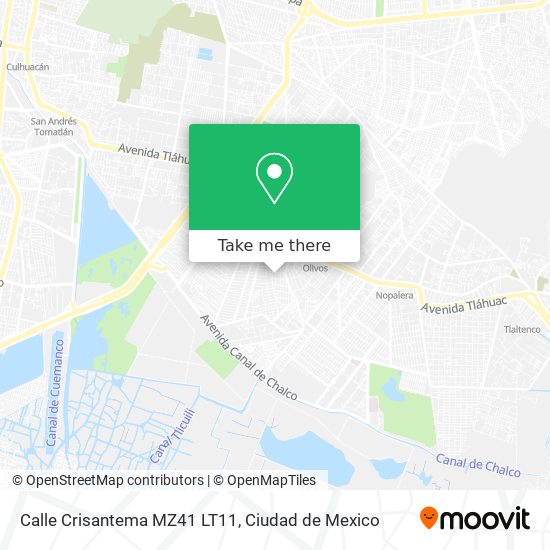 Mapa de Calle Crisantema MZ41 LT11