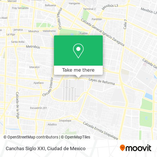 Canchas Siglo XXI map