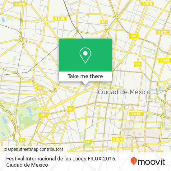 Mapa de Festival Internacional de las Luces FILUX 2016