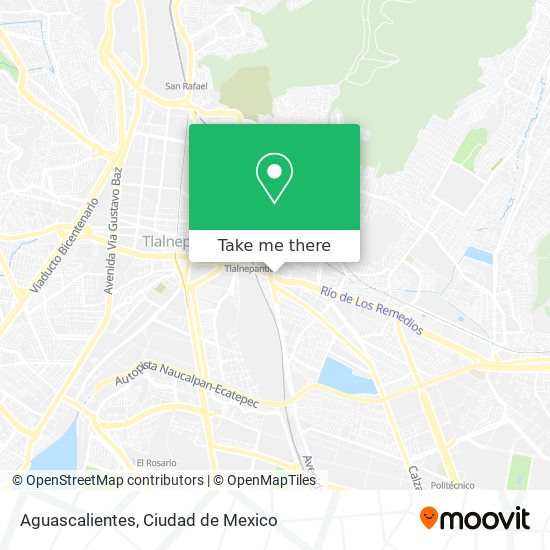 How to get to Aguascalientes in Tultitlán by Bus or Train?
