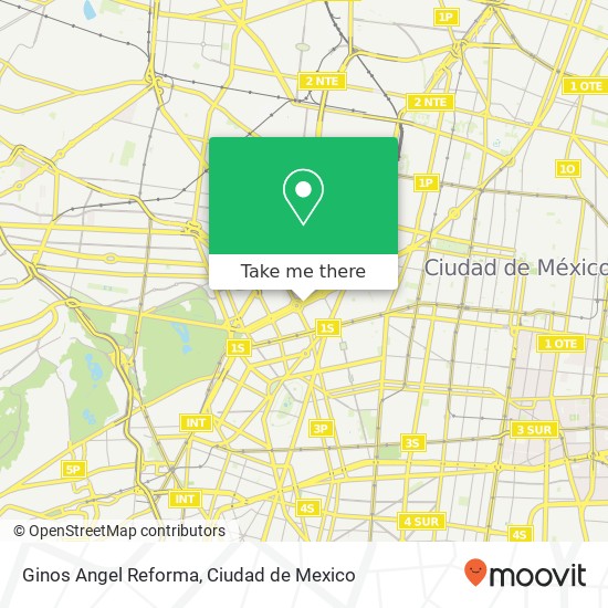 Ginos Angel Reforma map