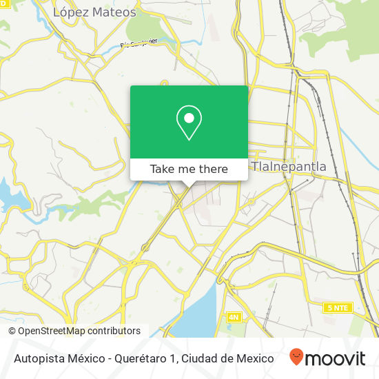 Autopista México - Querétaro 1 map