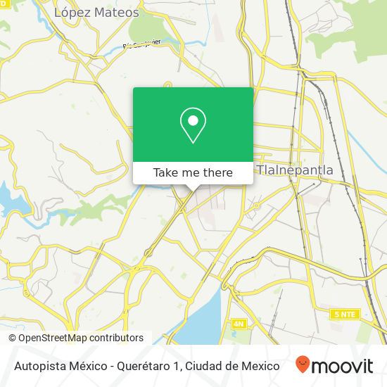 Mapa de Autopista México - Querétaro 1