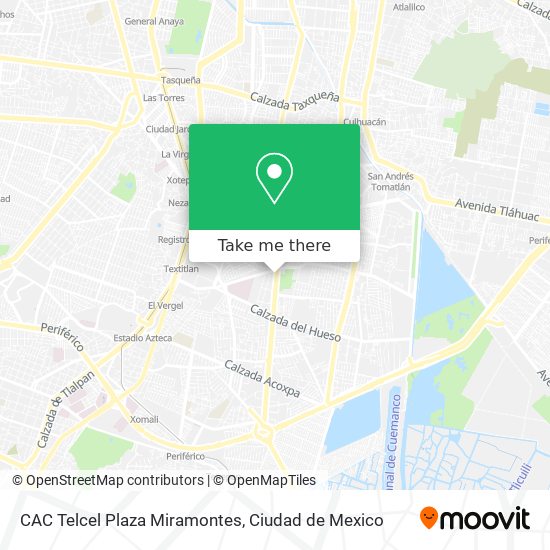 Mapa de CAC Telcel Plaza Miramontes