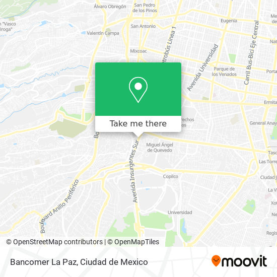 Bancomer La Paz map