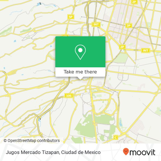 Jugos Mercado Tizapan map