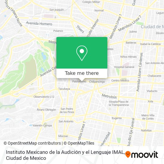 Instituto Mexicano de la Audición y el Lenguaje IMAL map