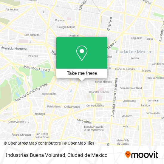 Industrias Buena Voluntad map