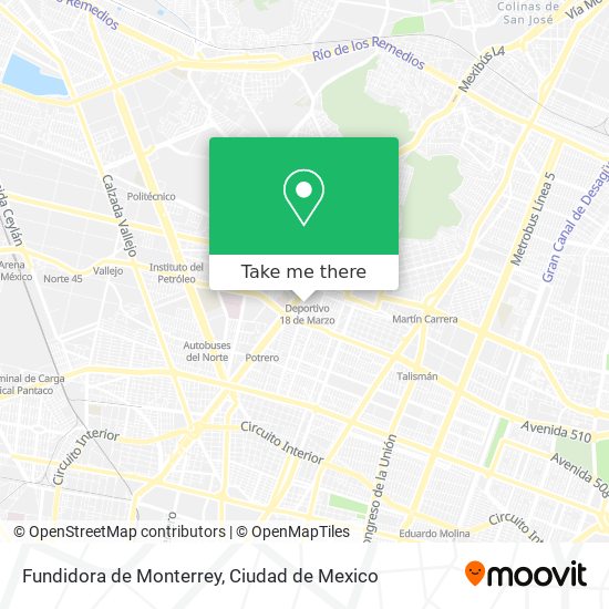 Mapa de Fundidora de Monterrey