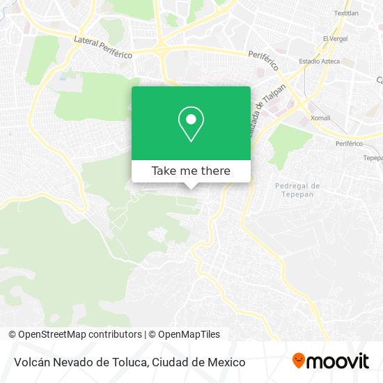 Mapa de Volcán Nevado de Toluca