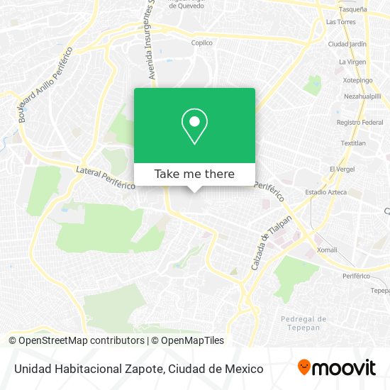 Unidad Habitacional Zapote map