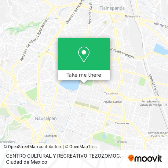 CENTRO CULTURAL Y RECREATIVO TEZOZOMOC map