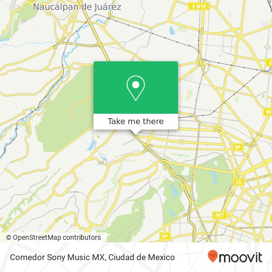 Comedor Sony Music MX map