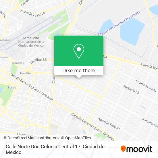 Calle Norte Dos Colonia Central 17 map