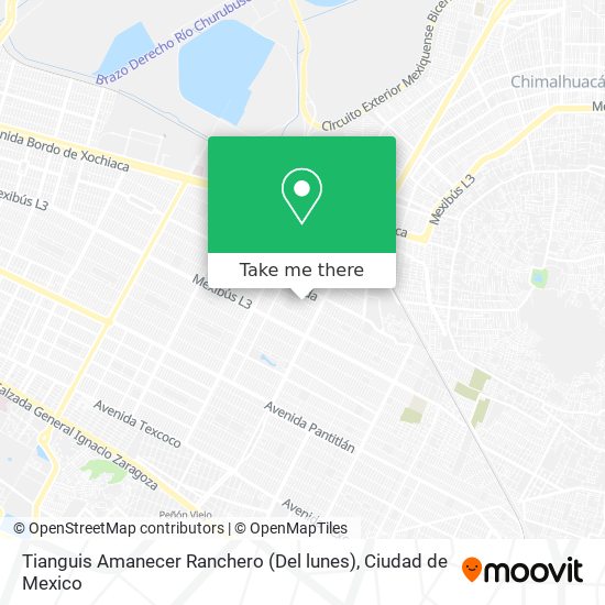 Mapa de Tianguis Amanecer Ranchero (Del lunes)