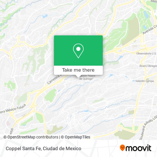 Coppel Santa Fe map