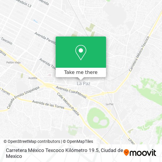 Carretera México Texcoco Kilómetro 19.5 map