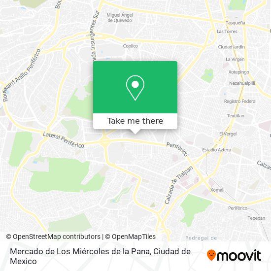 Mapa de Mercado de Los Miércoles de la Pana