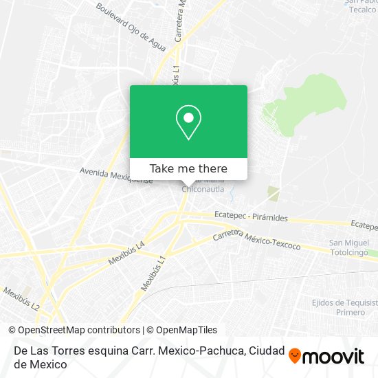 De Las Torres esquina Carr. Mexico-Pachuca map