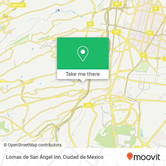 Mapa de Lomas de San Ángel Inn