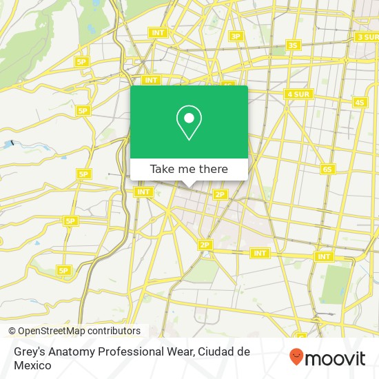 Grey's Anatomy Professional Wear map