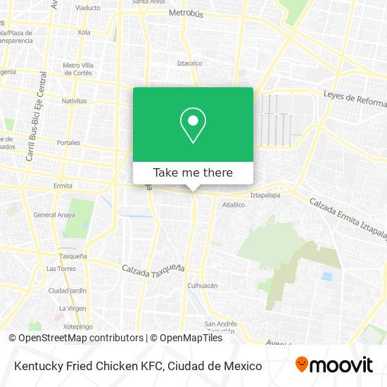 Kentucky Fried Chicken KFC map