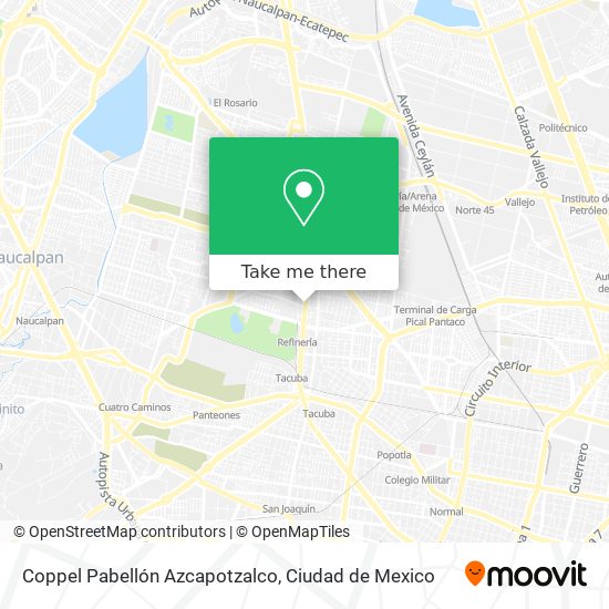 Mapa de Coppel Pabellón Azcapotzalco