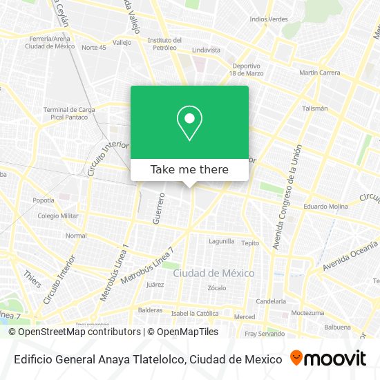 Mapa de Edificio General Anaya Tlatelolco