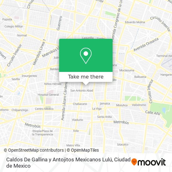Caldos De Gallina y Antojitos Mexicanos Lulú map
