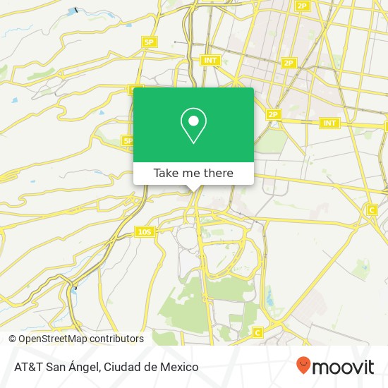 Mapa de AT&T San Ángel