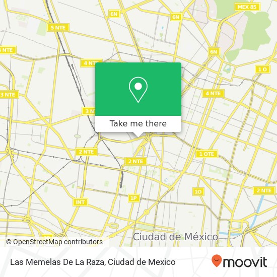 Las Memelas De La Raza map