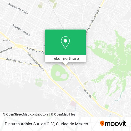 Mapa de Pinturas Adhler S.A. de C. V.