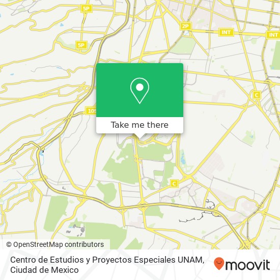 Centro de Estudios y Proyectos Especiales UNAM map