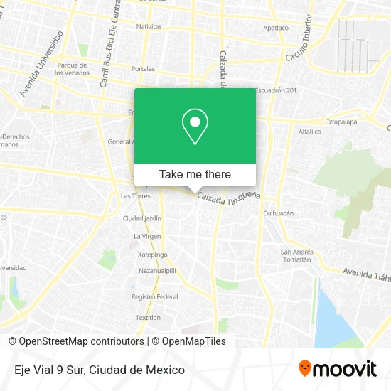 Eje Vial 9 Sur map