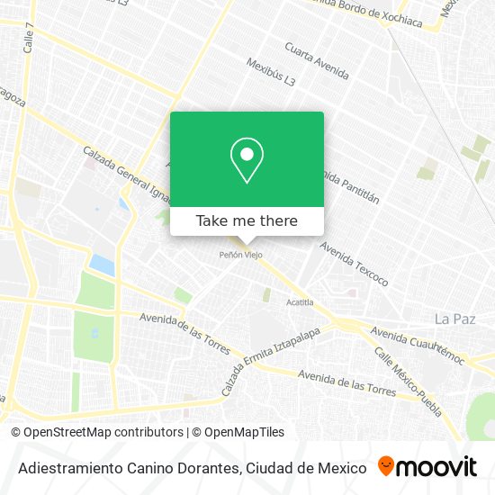 Adiestramiento Canino Dorantes map