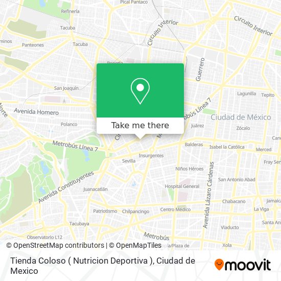 Mapa de Tienda Coloso ( Nutricion Deportiva )