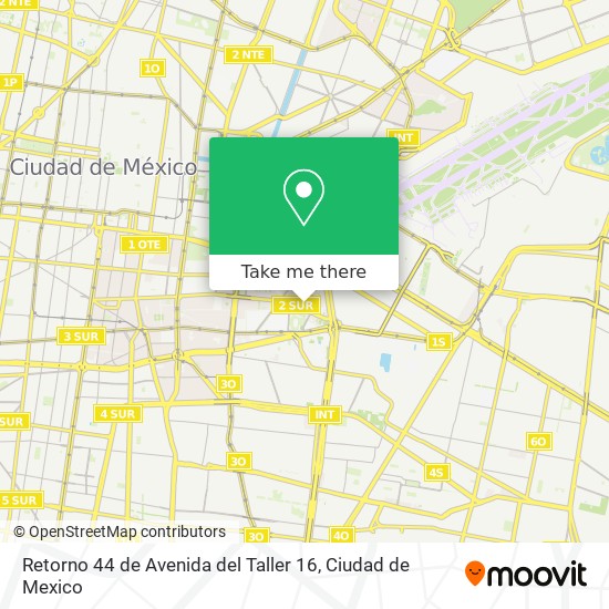 Retorno 44 de Avenida del Taller 16 map