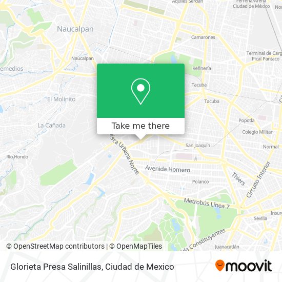 Glorieta Presa Salinillas map