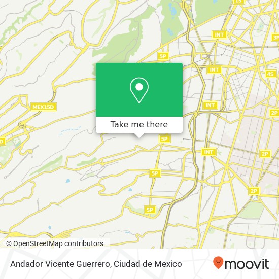 Andador Vicente Guerrero map