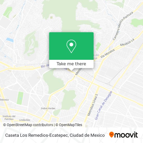 Mapa de Caseta Los Remedios-Ecatepec