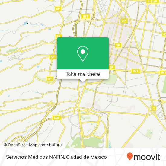 Servicios Médicos NAFIN map