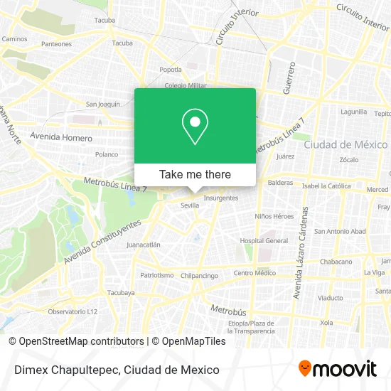 Dimex Chapultepec map