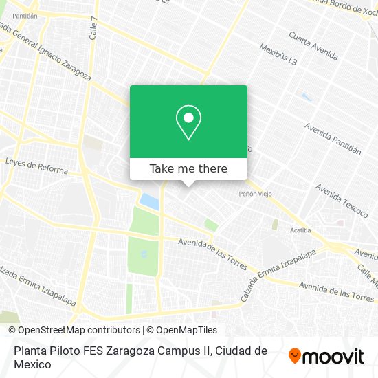 Mapa de Planta Piloto FES Zaragoza Campus II