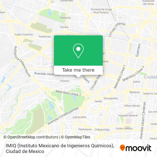 IMIQ (Instituto Mexicano de Ingenieros Químicos) map