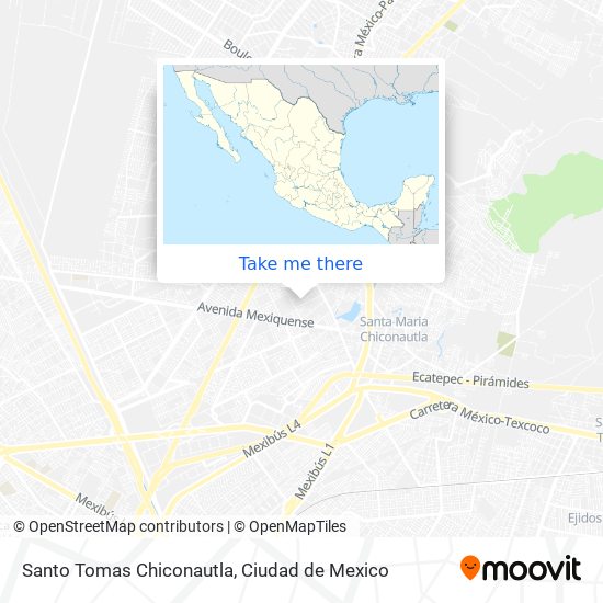 Santo Tomas Chiconautla map