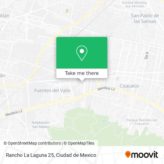 How to get to Rancho La Laguna 25 in Cuautitlán by Bus or Train?