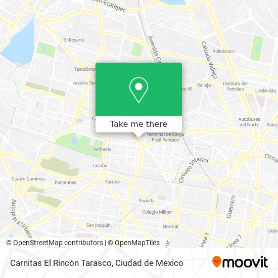 Mapa de Carnitas El Rincón Tarasco