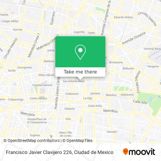 Francisco Javier Clavijero 226 map