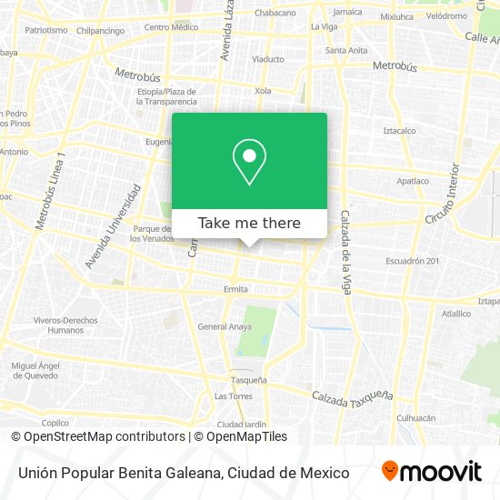 Unión Popular Benita Galeana map